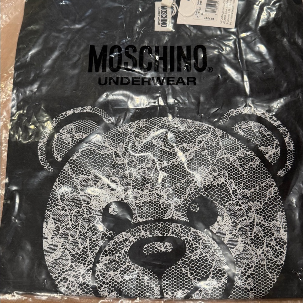 Moschino Black Bear Head T- S